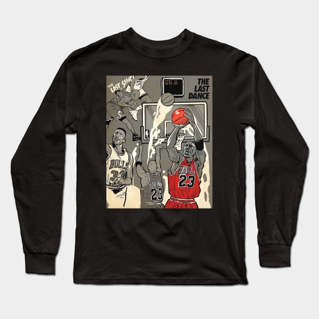 BASKETBALLART - MJ DANCE THE LAST DANCE Long Sleeve T-Shirt by JORDAN-ART23